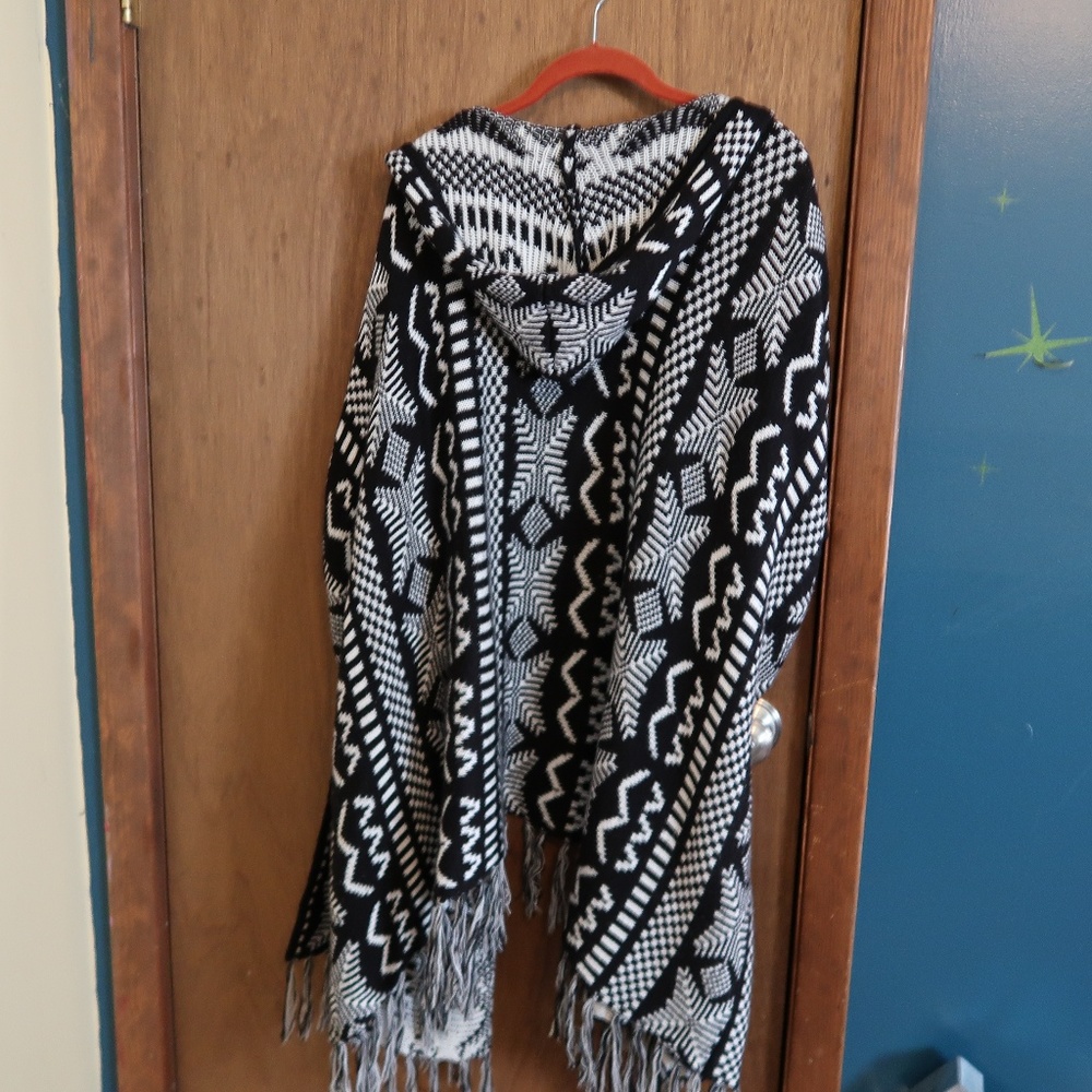 Lovesick Hooded Knit Poncho